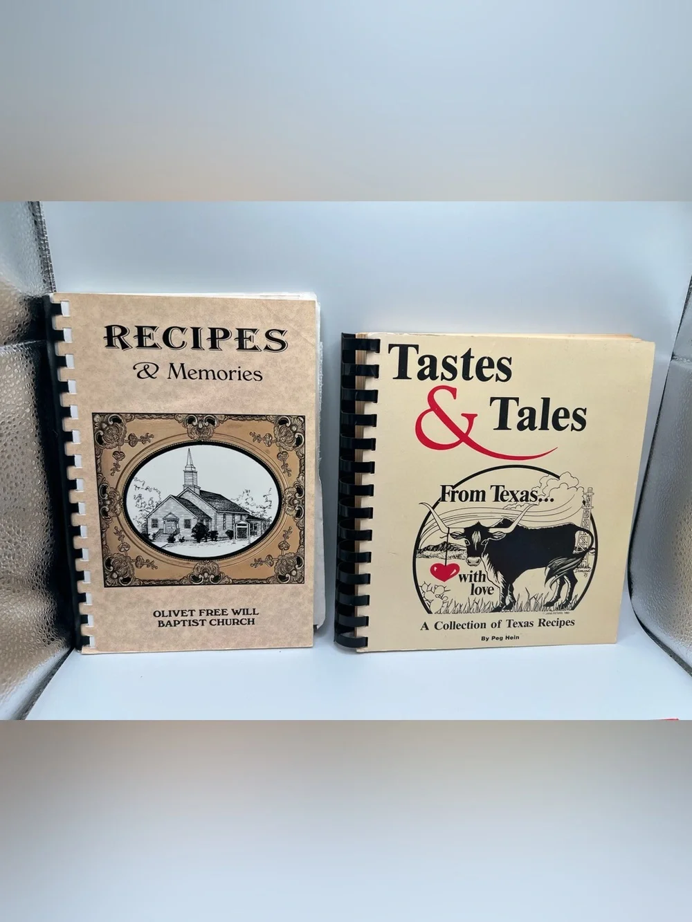 Eclectic Lot Of 6 Vintage Cookbooks Tennessee Texas Church Farm Holiday